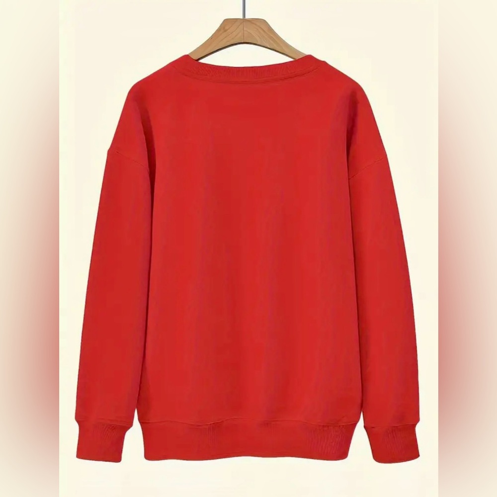 Woman’s Christmas Cat Crewneck Sweatshirt - Picture 3 of 8